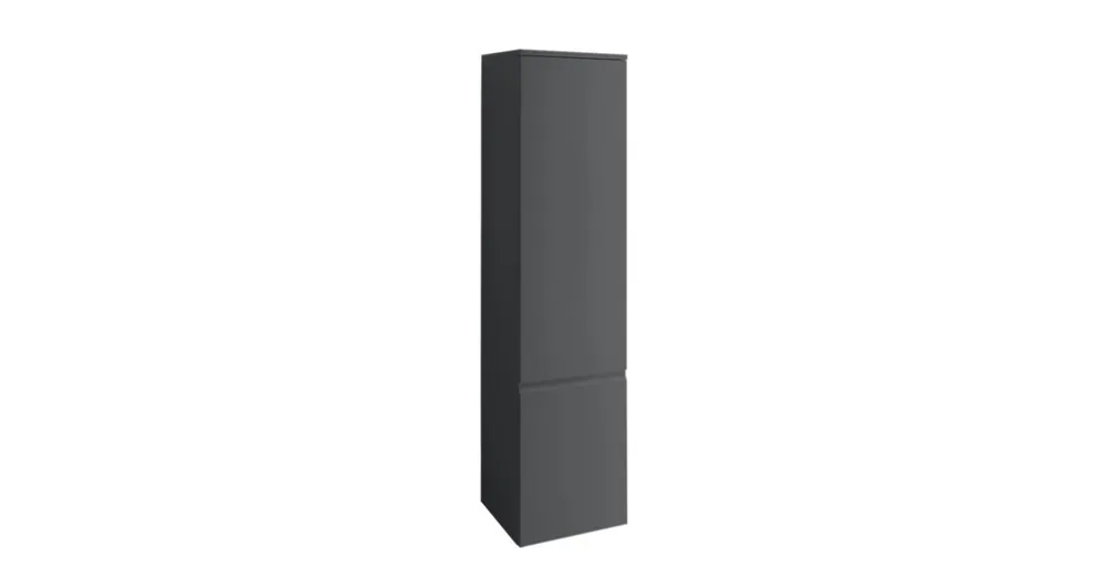 LAUFEN PRO S Magas szekrény, 4 üvegpolcokkal, ajtózsanér jobb oldalon, Grafit 35X165X33.5 - H4831220954801 Népszerű