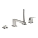 GROHE Eurocube 4-lyukas, egykaros kádtöltő csaptelep, matt szuperacél 19897DC1 Különleges ajánlat