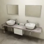 Szezonális akció SAPHO AVICE pult, 230x50cm, cement szürke (AV237)