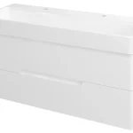 Expressz szállítás SAPHO MEDIENA mosdótartó szekrény, 2 fiókkal, 117x50,5x48,5cm, matt fehér (MD120)