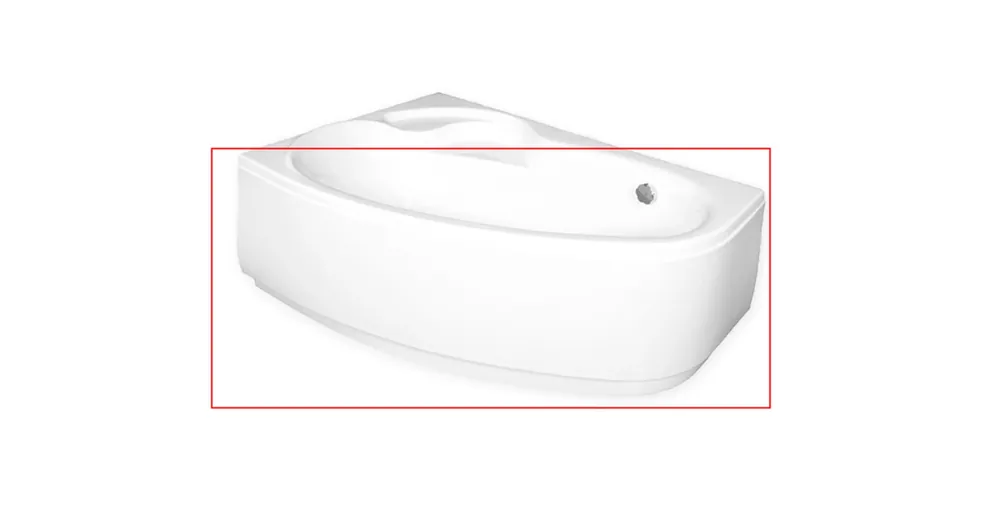 Outlet M-Acryl Daria 160 cm aszimmetrikus sarokkádhoz előlap, jobbos 12206