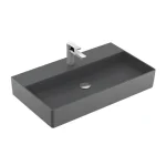 Villeroy & Boch Memento 2.0 80 x 47 cm-es mosdó 1 csaplyukkal Graphite CeramicPlus felülettel túlfolyó nélkül - 4A2281I4 Vásárlói kedvenc