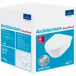 Vásárlói kedvenc Villeroy & Boch Architectura falra szerelhető perem nélküli DirectFlush wc, ülőkével, kombipack - 4694HR01