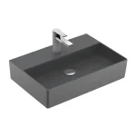Villeroy & Boch Memento 2.0 60 x 42 cm-es mosdó 1 csaplyukkal Graphite CeramicPlus felülettel túlfolyó nélkül - 4A2261I4 Akció