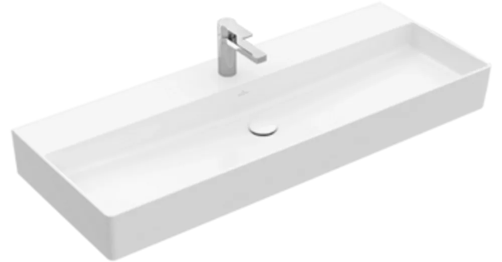 Kiárusítás Villeroy & Boch Memento 2.0 120 x 47 cm-es mosdó 1 csaplyukkal Stone White CeramicPlus felülettel túlfolyó nélkül - 4A22CHRW
