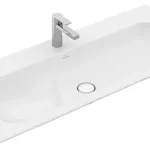 Villeroy & Boch Finion 120 x 50 cm-es beépíthető mosdó 1 csaplyukkal CeramicPlus felülettel rejtett Viflow túlfolyóval - 4164CBR1 Utolsó esély