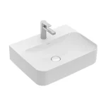 Villeroy & Boch Finion 60 x 47 cm-es mosdó 1 csaplyukkal Stone White CeramicPlus felülettel rejtett ViFlow túlfolyóval - 41686CRW Expressz szállítás