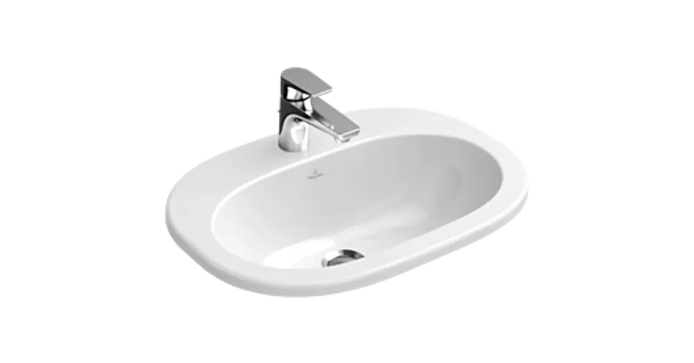 Villeroy & Boch O.Novo 56 x 40,5 cm-es beépíthető mosdó 1 csaplyukkal túlfolyó nélkül - 41615701 Akció