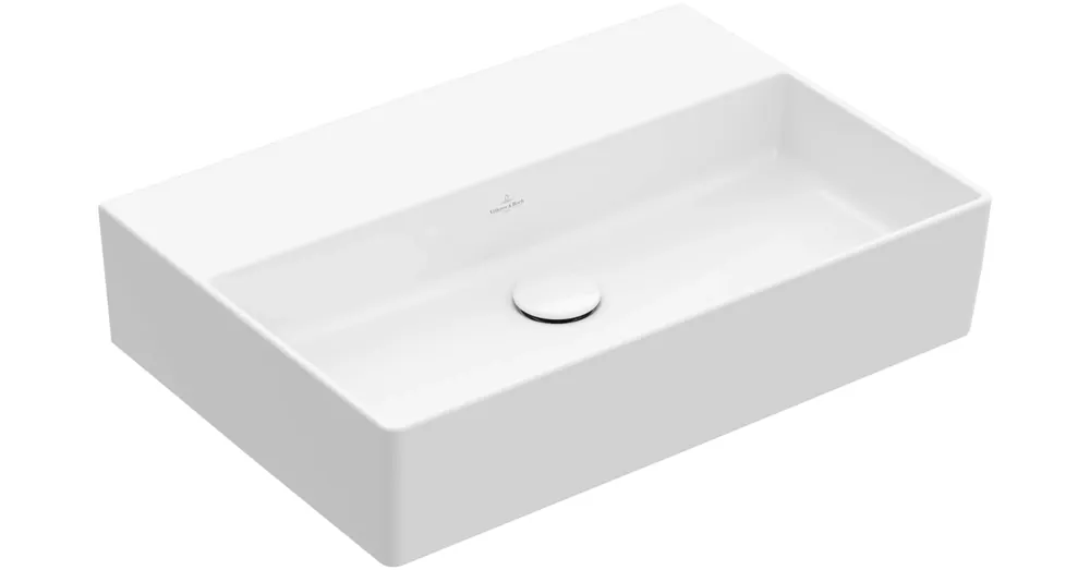 Villeroy & Boch Memento 2.0 60 x 42 cm-es mosdó csaplyuk és túlfolyó nélkül Stone White CeramicPlus felülettel - 4A226FRW Gyors kiszállítás