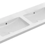 Villeroy & Boch Venticello 130 x 50 cm-es beépíthető dupla mosdó csaplyuk nélkül Stone White CeramicPlus felülettel - 4111DJRW Kedvezményes ár