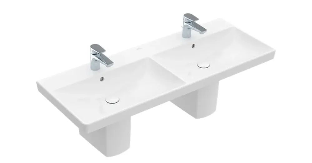 Villeroy & Boch Avento beépíthető dupla mosdó Stone white CeramicPlus felülettel - 4A23CKRW Exkluzív ajánlat