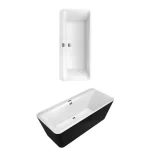 Kihagyhatatlan ajánlat Villeroy & Boch Squaro Edge 12 1800 x 800 mm-es szabadon álló kád Stone White - UBQ180SQE7PDV-RW