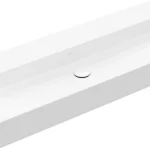 Akciós ár Villeroy & Boch Memento 2.0 120 x 47 cm-es mosdó csaplyuk és túlfolyó nélkül Stone White CeramicPlus felülettel - 4A22CFRW