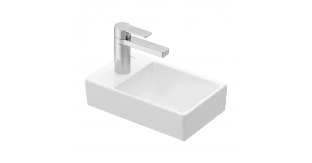 Villeroy & Boch Avento 36 x 22 cm-es kézmosó túlfolyó nélkül, csaplyuk a bal oldalon - 43003R01 Utolsó esély
