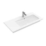 Gyors kiszállítás Villeroy & Boch Venticello 100 x 50 cm-es beépíthető mosdó 1 csaplyuk a jobb oldalon Stone White CeramicPlus felülettel - 4134R1RW