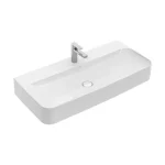 Villeroy & Boch Finion 100 x 47 cm-es mosdó 1 csaplyukkal Stone White CeramicPlus felülettel túlfolyó nélkül - 4168A2RW Korlátozott ajánlat