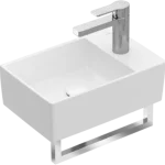Akciós ár Villeroy & Boch Memento 2.0 40 x 26 cm-es kézmosó 1 csaplyukkal Stone White CeramicPlus felülettel - 432340RW
