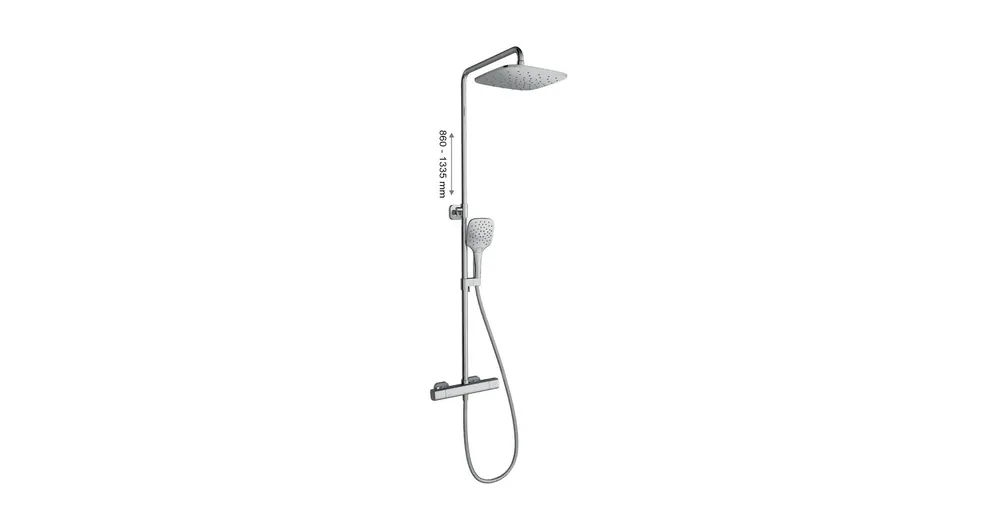 Ravak 10° Free TD F 091.00/150 Termosztátos zuhanyoszlop - X070141 Biztonságos vásárlás