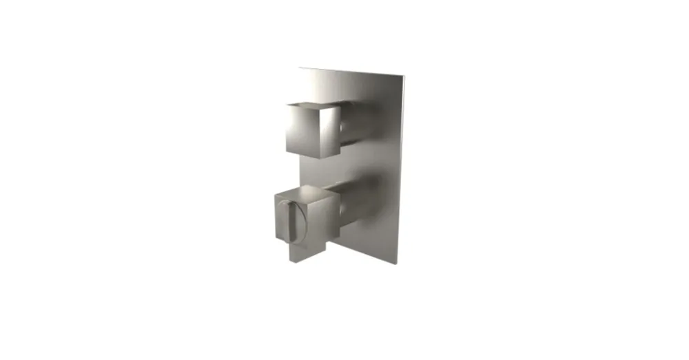 Kihagyhatatlan ajánlat Bugnatese Tetris fal alatti termosztátos 3 állású zuhanycsaptelep, szálcsiszolt nikkel, 9153NS