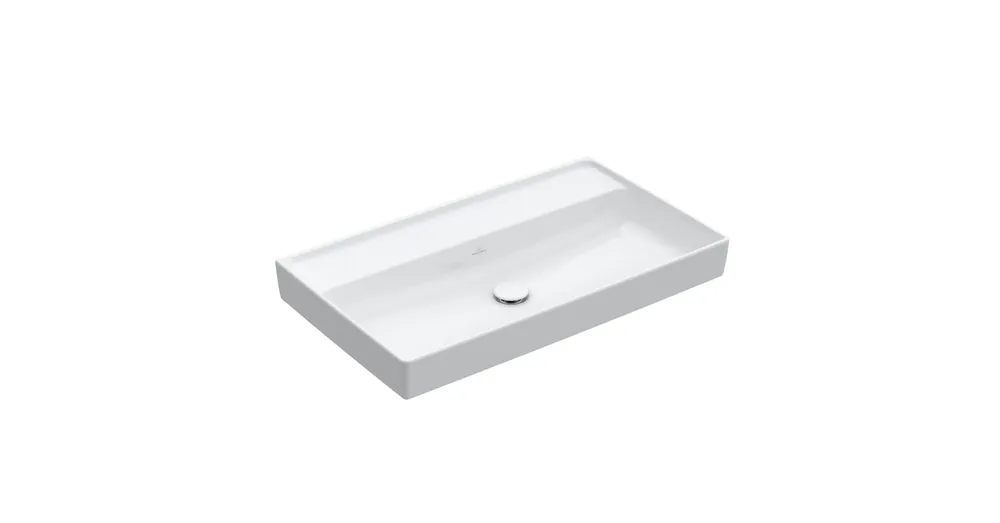 Végkiárusítás Villeroy & Boch Collaro Beépíthető mosdó Fehér Alpin CeramicPlus felülettel 4A3383R1