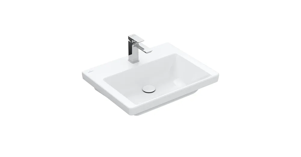 Korlátozott ajánlat Villeroy & Boch Subway 3.0 Beépíthető mosdó Fehér Alpin felülettel 4A706101