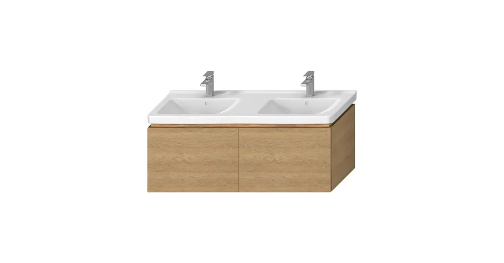 JIKA CUBITO alsószekrény 130 cm-es mosdóhoz, tölgy, 2 fiókkal H40J4274015191 Expressz kézbesítés
