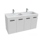 JIKA CUBE alsószekrény 2 mosdóval, 4 ajtó, 120x43 cm, fehér H4536611763001 Vásárlói kedvenc
