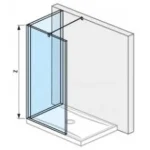 JIKA Walk-In PURE "L" zuhanyfal 120x80 cm H2694210026681 Olcsóbb