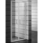 JIKA LYRA PLUS Kettős zuhanyajtó, 80 cm, átlátszó üveg fehér fogantyúval H2563810006681 Akció