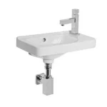 Árcsökkenés JIKA CUBITO aszimmetrikus kézmosó 45x25 cm, jobb oldali csaplyukkal, fehér H8114240001061