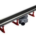 Azonnali szállítás Pestan CONFLUO Premium line Króm/Fekete üveg zuhanyfolyóka, 850 mm 13000295