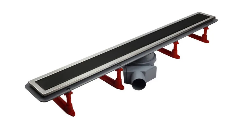 Azonnali szállítás Pestan CONFLUO Premium line Króm/Fekete üveg zuhanyfolyóka, 850 mm 13000295