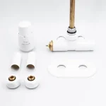 Exkluzív ajánlat AREZZO design Spearpex radiátor szelep fehér, bal AR-SPEARPEX-W-L