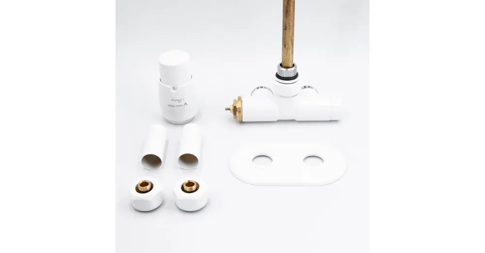 Exkluzív ajánlat AREZZO design Spearpex radiátor szelep fehér, bal AR-SPEARPEX-W-L