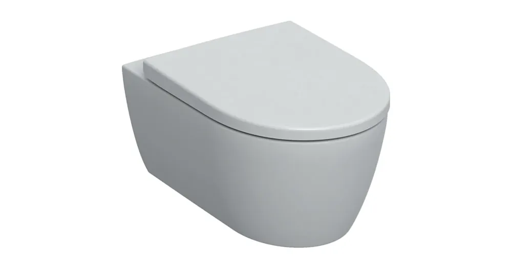 Akció Geberit iCon mélyöblítésű fali WC készlet, zárt forma, Rimfree, WC-ülőkével, Alpin fehér / Matt 501.663.JT.1