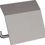 Hansgrohe AddStoris WC papír tartó fedlappal szálcsiszolt fekete/króm 41753340 Olcsóbb