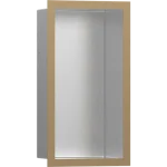 Hansgrohe XtraStoris Individual Falfülke szálcsiszolt rozsdamentes acél felülettel, design kerettel 300/150/100 szálcsiszolt bronz 56094140 Legjobb ár