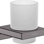 Utolsó esély Hansgrohe AddStoris Fogkefe tartó pohár szálcsiszolt fekete/króm 41749340