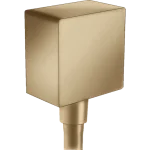 Utolsó esély Hansgrohe FixFit csőcsatlakozás Square visszafolyásgátlóval szálcsiszolt bronz 26455140