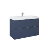 AREZZO design MONTEREY 100 cm-es alsószekrény 2 fiókkal Matt kék színben, szifonkivágással AR-168576 Bestseller
