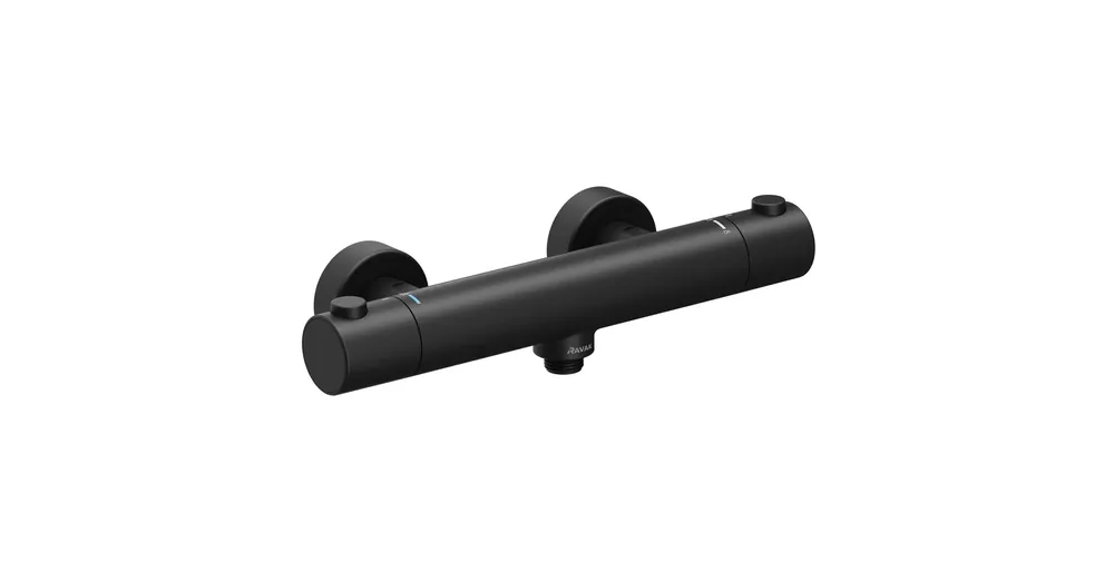 Olcsóbb Ravak Puri PU 033.20/150 termoszátos fali zuhanycsaptelep 150 mm, fekete X070188