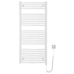 Vedd meg online SAPHO AQUALINE ORBIT-E elektromos fürdőszobai radiátor fűtőpatronnal, egyenes, 600x1320mm, 600W, fehér (ILEO36T)