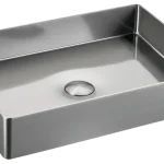 SAPHO AURUM mosdó klik-klak lefolyóval, 50x35,2cm, szálcsiszolt INOX (AU403) Végkiárusítás
