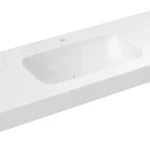Biztonságos fizetés SAPHO EMICO Rockstone mosdó, 150x50cm, matt fehér (EM150-B1M-L)