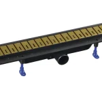 Kedvezmény SAPHO POLYSAN KLAVER GOLD padlóösszefolyó inox ráccsal, superflow, DN50, 810x122x65mm (73731GB)