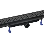 SAPHO POLYSAN KLAVER padlóösszefolyó, inox ráccsal, superflow, DN50, 810x122x65mm (73731B) Akció