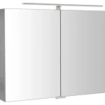 Azonnali szállítás SAPHO RIWA tükrösszekrény LED világítással, 81x70x17cm, ezüst tölgy (RIW080-0011)
