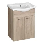 Kiárusítás SAPHO AQUALINE KERAMIA FRESH mosdótartó szekrény, 51x74x34cm, platina tölgy (50058)