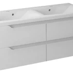 SAPHO WAVE II mosdótartó szekrény, 4 fiókkal, 120x50x48cm, fehér (WA120-3030) Prémium