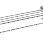 Utolsó esély SAPHO BEMETA OMEGA “U” típusú törölközőtartó polc, 655x155x270mm, króm (104205172) (XR418)